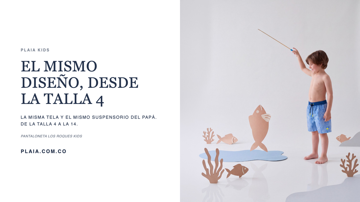PLAIA KIDS - el mismo diseno desde la talla 4 - banner categoria kids