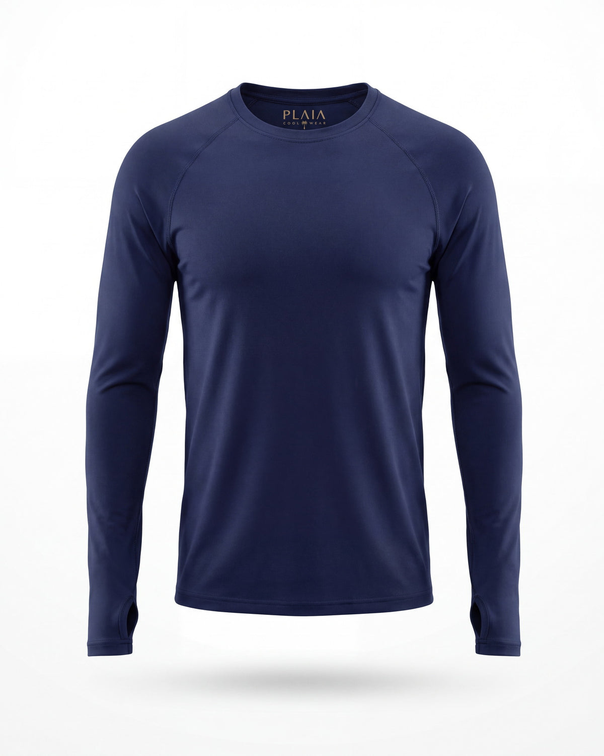 Rashguard FIJI azul marino, vista frontal, manga larga de corte raglán